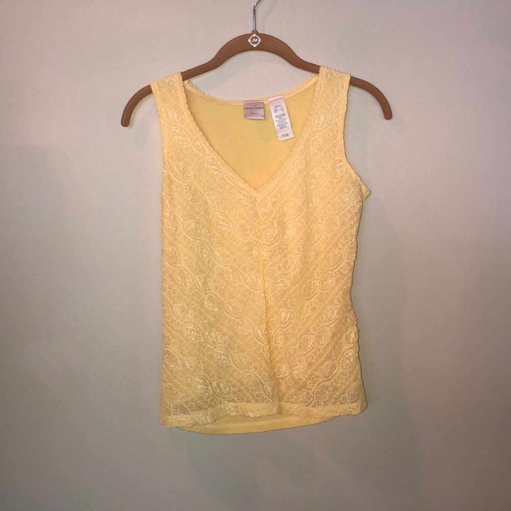 Dressy Yellow Tank Top